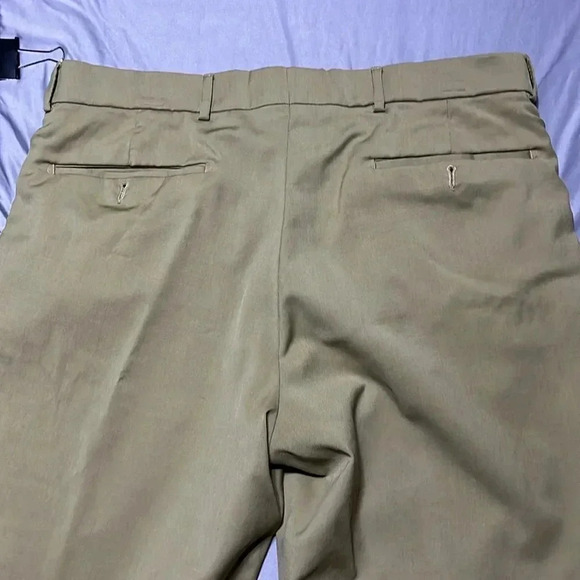 Ballin Super 120’s Wool Comfort Eze Dress Pants Tan Career Office Dress Code - Picture 10 of 12